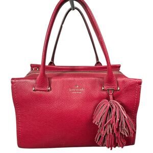 Kate Spade NY Palmer Drive Pebble Leather Satchel Bag with Tassel